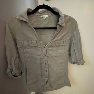 James Perse button down 3/4 sleeve shirt